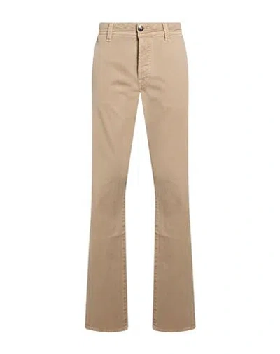 Tramarossa Man Pants Sand Size 36 Cotton, Elastane In Brown