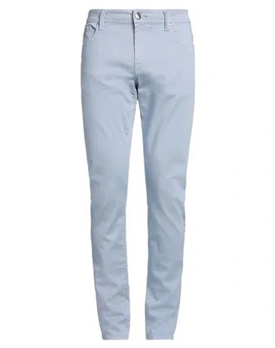 Tramarossa Man Pants Sky Blue Size 35 Cotton, Polyester, Elastane