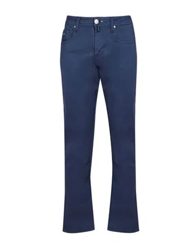 Tramarossa Man Pants Slate Blue Size 36 Cotton, Polyester, Elastane