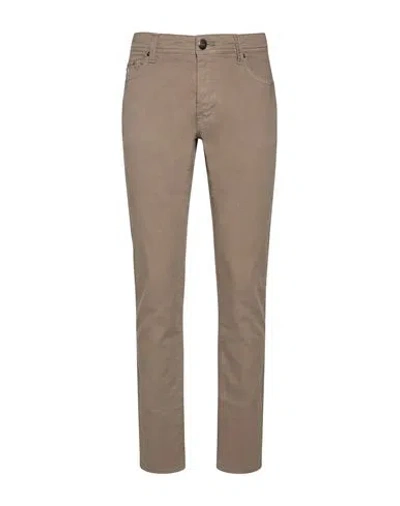 Tramarossa Man Pants Taupe Size 40 Cotton, Cashmere, Elastane In Multi