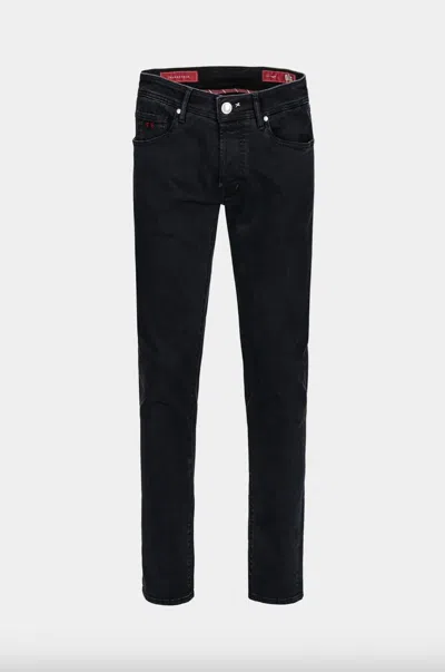 Tramarossa Men's Leonardo Stretch Denim Slim Straight Leg Jeans In Black