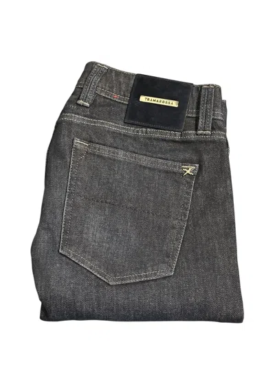 Tramarossa Michelangelo Solid Cotton Jeans In Black
