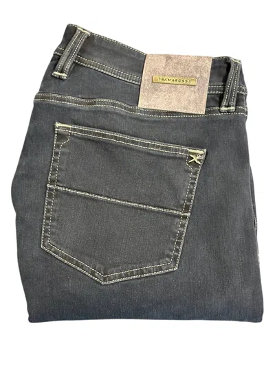 Tramarossa Michelangelo Solid Cotton Super Stretch Jeans In Gray
