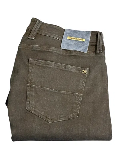 Tramarossa Michelangelo Solid Cotton Super Stretch Jeans In Green