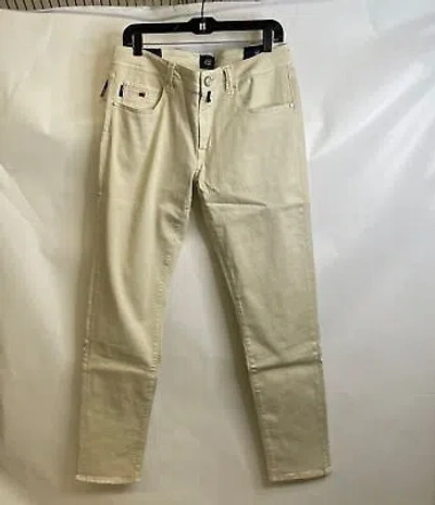 Pre-owned Tramarossa Michelangelo Zip Jeans Men's Size 34x32 Butter In White