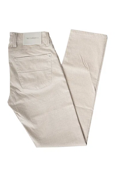 Tramarossa Sand Houndstooth Cotton Pants In Neutral