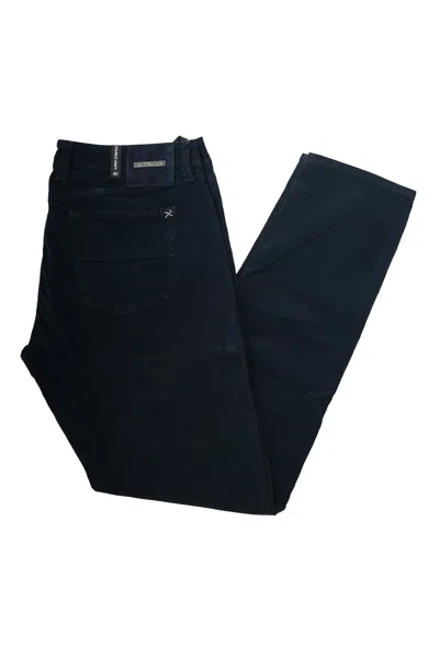 Tramarossa Solid Corduroy Cotton Pants In Black