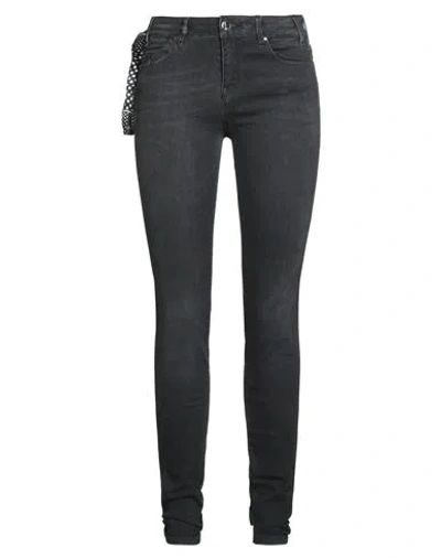 Tramarossa Woman Jeans Black Size 30 Cotton, Elastomultiester, Elastane