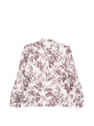 Trame Auree Bettina Floral-print Silk-blend Blouse In Multi
