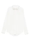 Trame Auree Embellished Striped Shirt In White