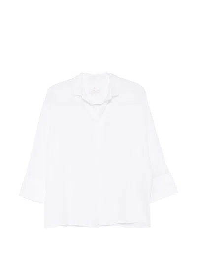 Trame Auree Linen Blouse In White