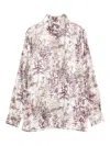 Trame Auree Printed Silk Shirt In Multi