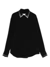 Trame Auree Embellished Long-sleeve Shirt In Black