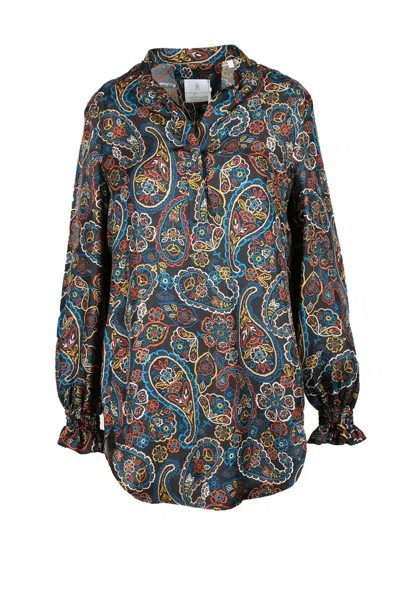 Trame Auree Silk Shirt - Black In Gray