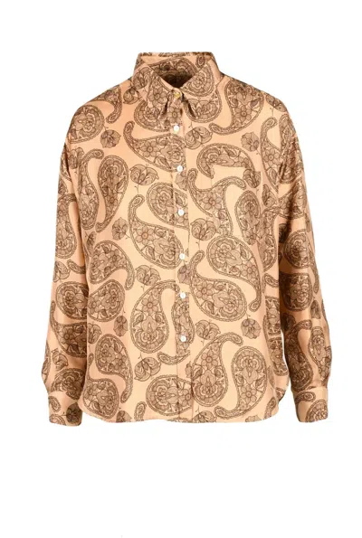 Trame Auree Silk Shirt - Brown