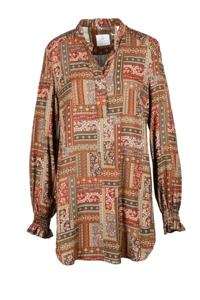 Trame Auree Viscose Shirt - Red In Brown