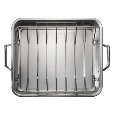 Tramontina 16.5-inch Prima Deep Roasting Pan In Stainless Steel