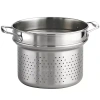 Tramontina 18/10 Stainless Steel 9â½" Pasta Insert For  Gourmet 8-qt. Tri-ply Clad Stock Pot In Silver