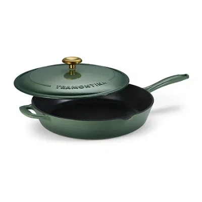 Tramontina Bestow Cast Iron 12" Skillet In Green
