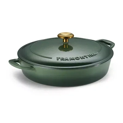 Tramontina Bestow Cast Iron 4-qt. Braising Pan In Green