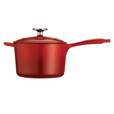 Tramontina Bestow Enameled Cast Iron Covered Saucier In Gradated Red