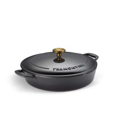 Tramontina Cast Iron 4-quart Braiser With Lid In Black