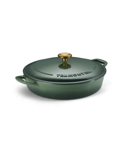 Tramontina Cast Iron 4-quart Braiser With Lid In Green