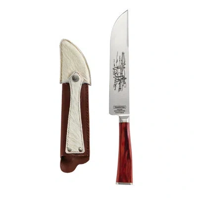 Tramontina Churrasco 7 In Gaucho Style Knife With Leather Sheath In Brown