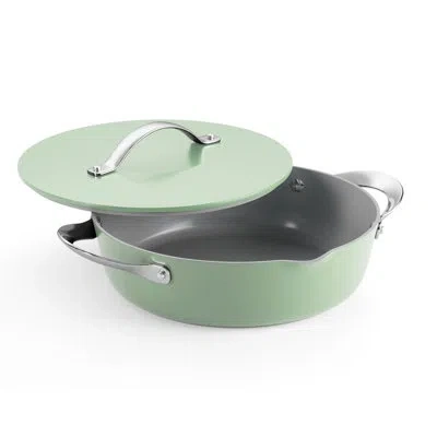 Tramontina Fiora 4.25-quart Aluminum Ceramic Nonstick Multipurpose Pan With Lid, Induction-ready, Ilag Swiss Co In Mint
