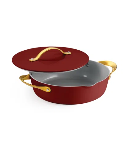 Tramontina Fiora Ceramic Non-stick 4.25-quart Multipurpose Pan In Burgundy