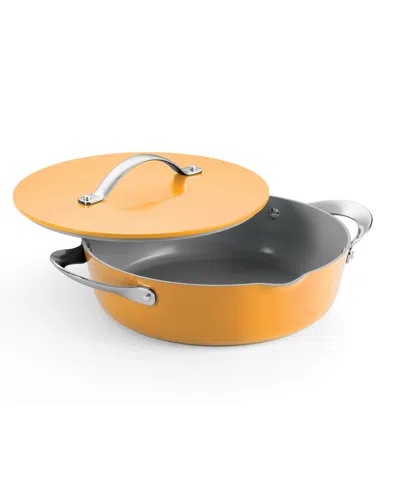 Tramontina Fiora Ceramic Non-stick 4.25-quart Multipurpose Pan In Yellow