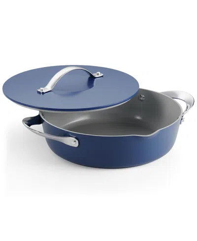 Tramontina Fiora Multipurpose Aluminum 4.25 Quart Saute Pan In Blue