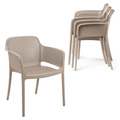 Tramontina Gabriela Dining Armchair – Sleek And Supportive Seating With Modern Appeal In Tan
