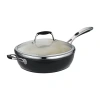 Tramontina Gourmet 11" Ceramica Covered Deep Skillet In Black