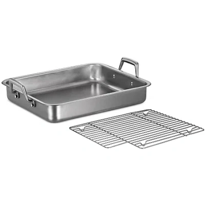 Tramontina Gourmet 15" Stainless Steel Roasting Pan In Gray