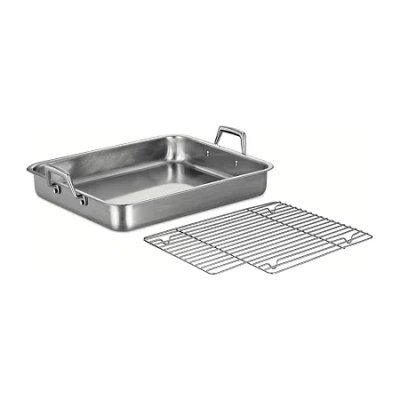 Tramontina Gourmet 16.5" Stainless Steel Roasting Pan In Gray