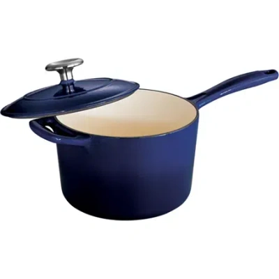 Tramontina Gourmet 2â½-qt. Enameled Cast Iron Covered Saucepan In Blue