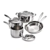 Tramontina Gourmet 8-pc. Tri-ply Clad 18/10 Stainless Steel Induction-ready Cookware Set In Silver