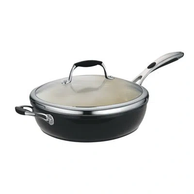 Tramontina Gourmet Ceramica Deluxe 11" Non Stick Skillet With Lid In Metallic Black