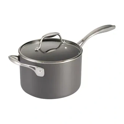 Tramontina Hard Anodized 4-qt. Sauce Pan With Helper Handle In Gray