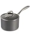 Tramontina Hard-anodized Aluminum 2-qt Covered Saucepan In Charcoal