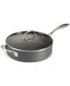 Tramontina Hard-anodized Aluminum 5.5-qt Covered Deep Saute Pan In Dark Gray
