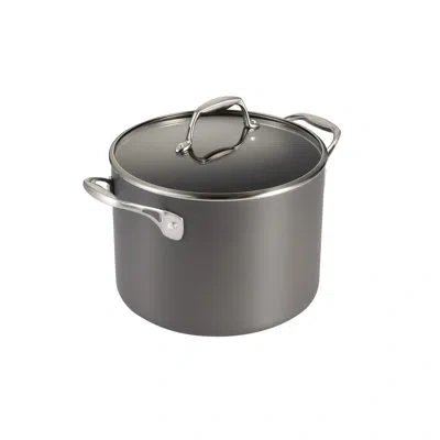 Tramontina Onyxpro 8-quart Hard Anodized Nonstick Stock Pot With Lid In Gray