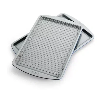 Tramontina Rise 3-pc. Cookie Sheet And Cooling Rack Set In Blue