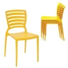 Tramontina Sofia Stackable Dining Chairs - Sleek And Supportive Seating For Everyday Style In Yellow