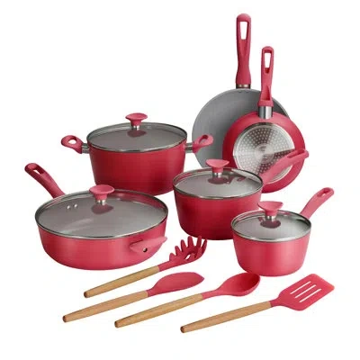 Tramontina Solara 14 Pc Ceramic Induction-ready Cookware Set In Red