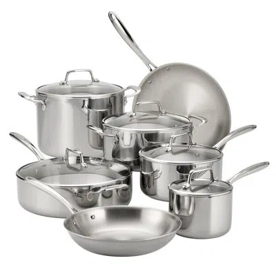 Tramontina Stainless Steel (18/10) 12 Pc Cookware Set In Silver