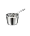 Tramontina Tempo Tri-ply Base Stainless Steel 2-quart Small Sauce Pan With Glass Lid In Silver