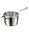 Tramontina Tempo Tri-ply Base Stainless Steel 4-quart Sauce Pan With Glass Lid In Silver