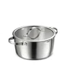 Tramontina Tempo Tri-ply Base Stainless Steel 5-quart Dutch Oven Pot With Glass Lid In Silver